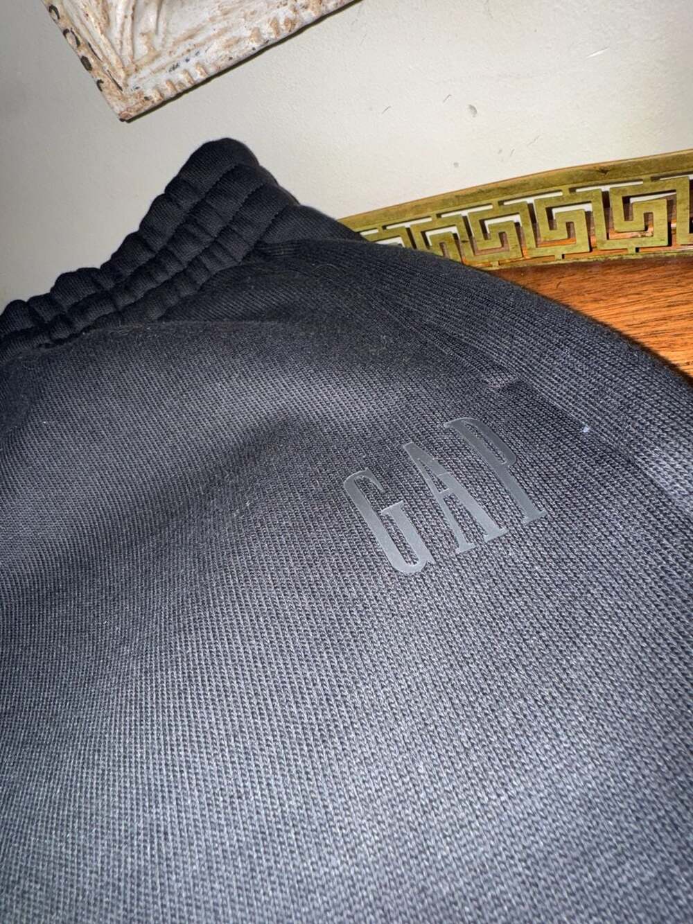 Gap Men's Fleece Joggers Black Size M - Picture 2 of 7